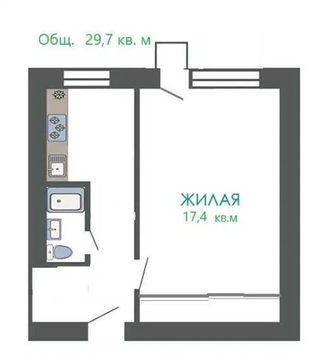 продажа однокомнатной квартиры номер A-174188 в Киевском районе, фото номер 7